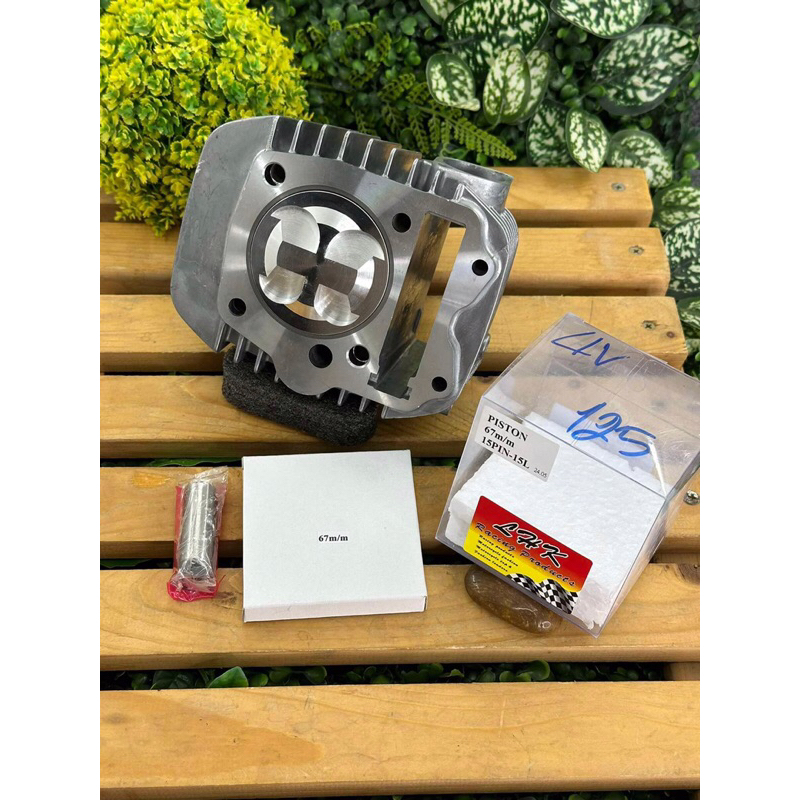 เสื้อWAVE125ลูก67/4วาวลูกLHkสลัก15มิลปลอกสูบยาวปลอกนอกโต71มิลใส่125iบังลมและ125คาร์บู