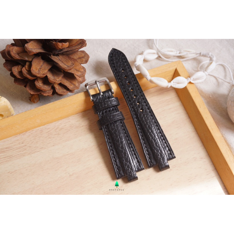 สายนาฬิกา Bvlgari lcv 35 s หนังวัว Dollaro อิตาลีสีดำ