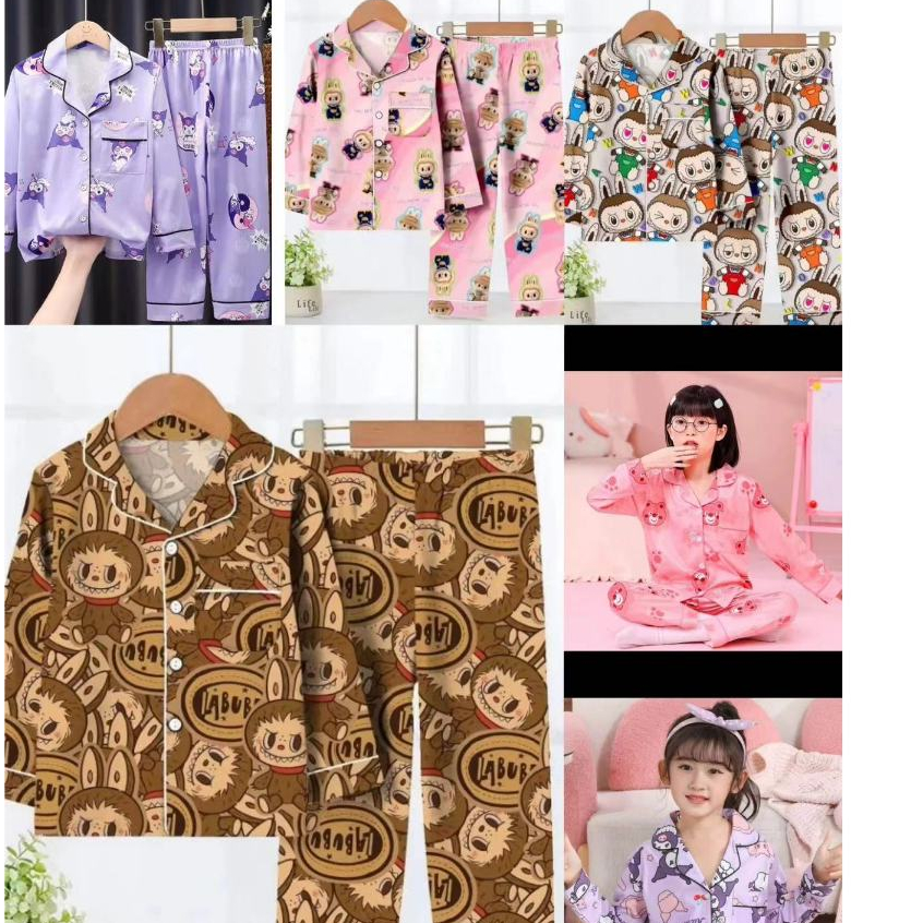 ชุดนอน เสื้อคาร์ดิแกน ชุดนอนเด็ก ชุดนอนลายการ์ตูน แขนยาว แบบบาง สําหรับเด็กผู้ชาย และเด็กผู้หญิง 318