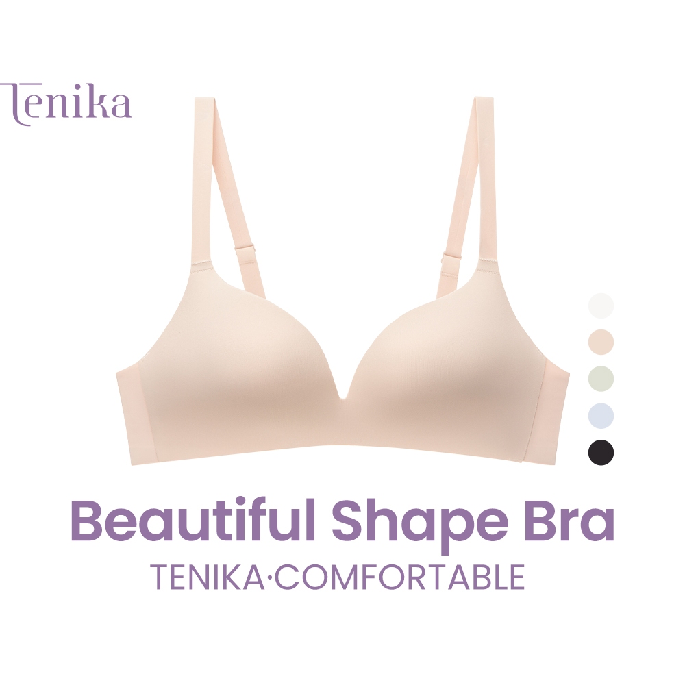 TENIKA บราดันทรง Support Shaping Bra ทรงสวย ซัพพอร์ตหน้าอกได้ดีขึ้น เจลลี่บรา บราไร้ขอบ Bar-049