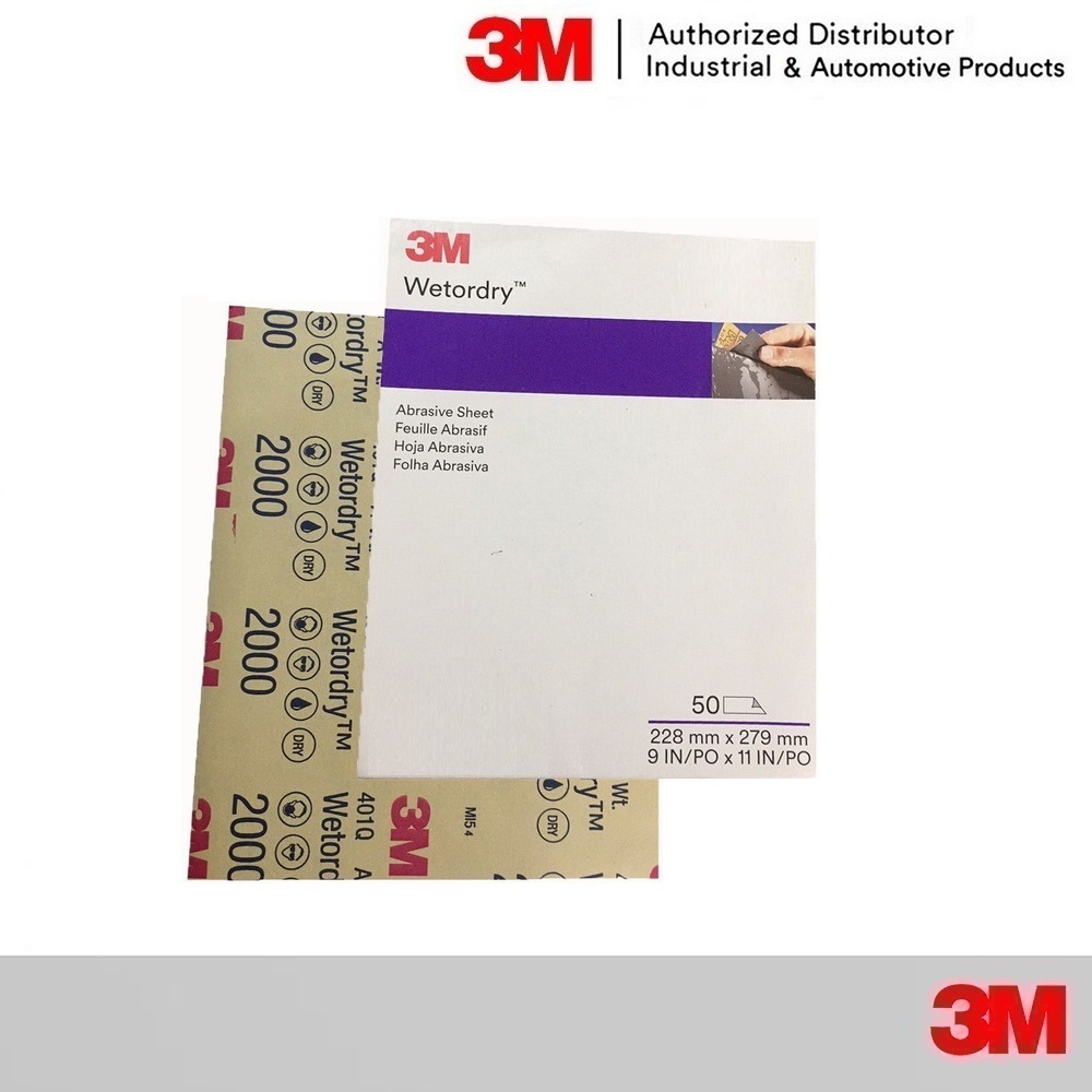 กระดาษทรายน้ำ 9"x11" (50 แผ่น) 401Q 3M IMP W/D BOB