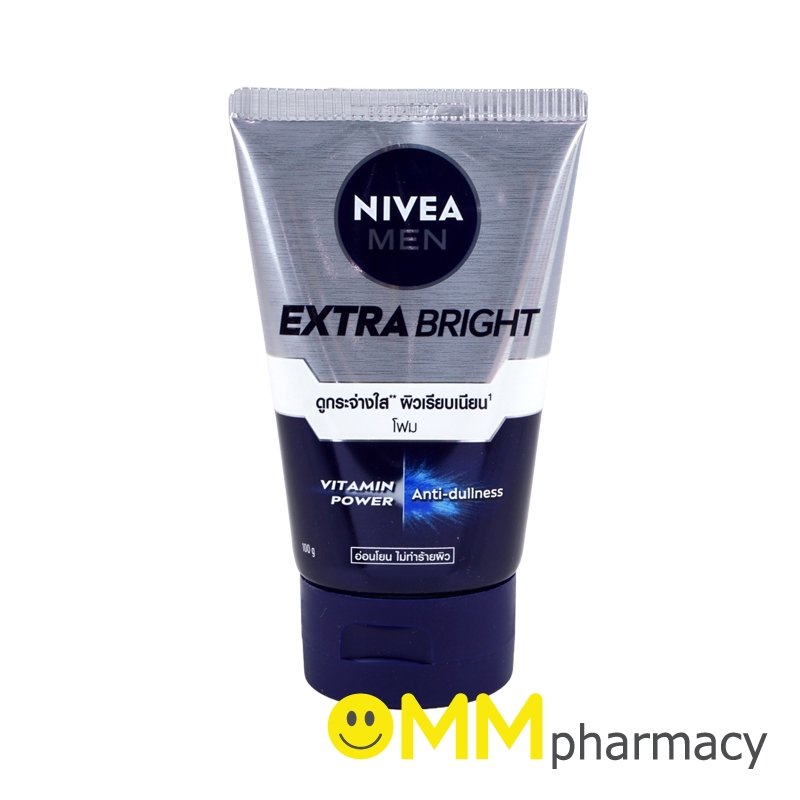 NIVEA MEN EXTRA BRIGHT FACE FOAM 100G.