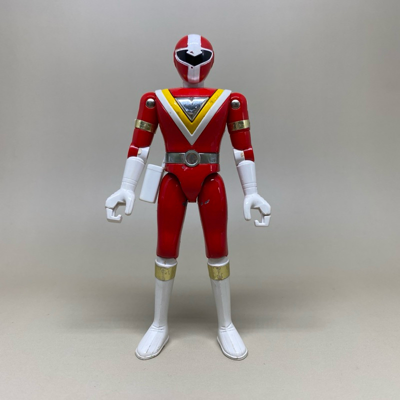 หุ่นเหล็กแท้ ขบวนการ 5 สี งานเก่า 1990 | Sentai Fiveman Figure Red | BANDAI Japan Vintage | Original