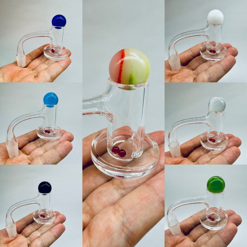 Quartz Banger Set Full Weld 20mm Terp Blender Channel Slurp Premium Quartz Terp Slurper