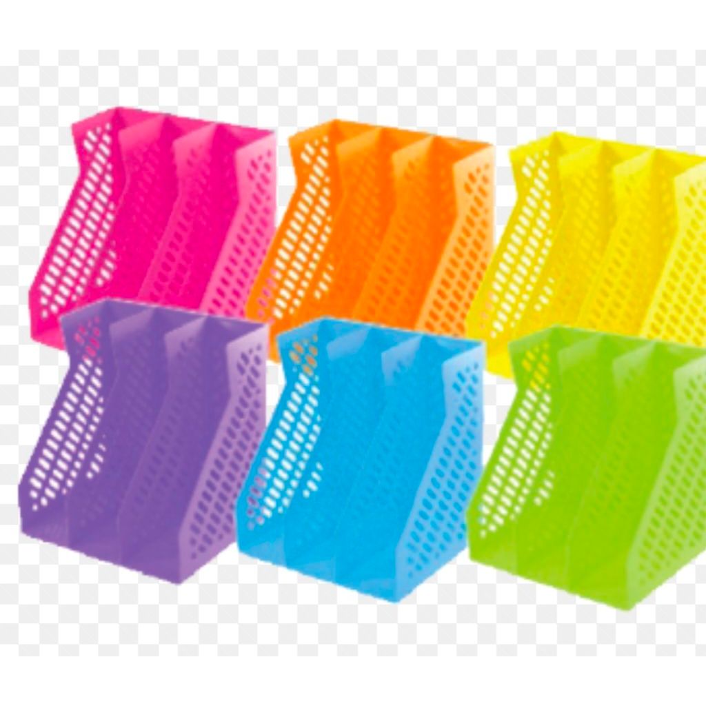 กล่องเอกสารพลาสติก 2 ช่อง และ 3 ช่อง ออร์ก้า สุ่มสี