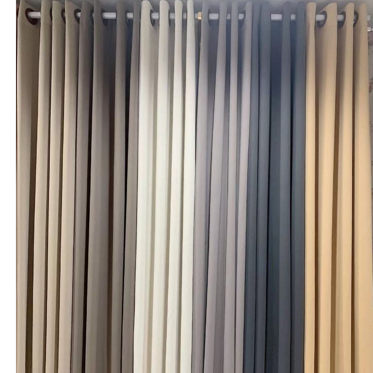 (สินค้ามาใหม่) ผ้าม่านBLACK OUT กันแสงกันUV ความหนาดี ผ้าม่านหน้าต่าง ม่านประตู แบบตาไก่ #BLO