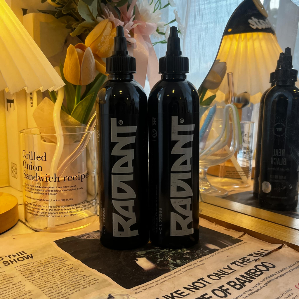 หมึกสักสีดำ RADIANT แท้100% ขนาด 8 oz. รูปที่ 5