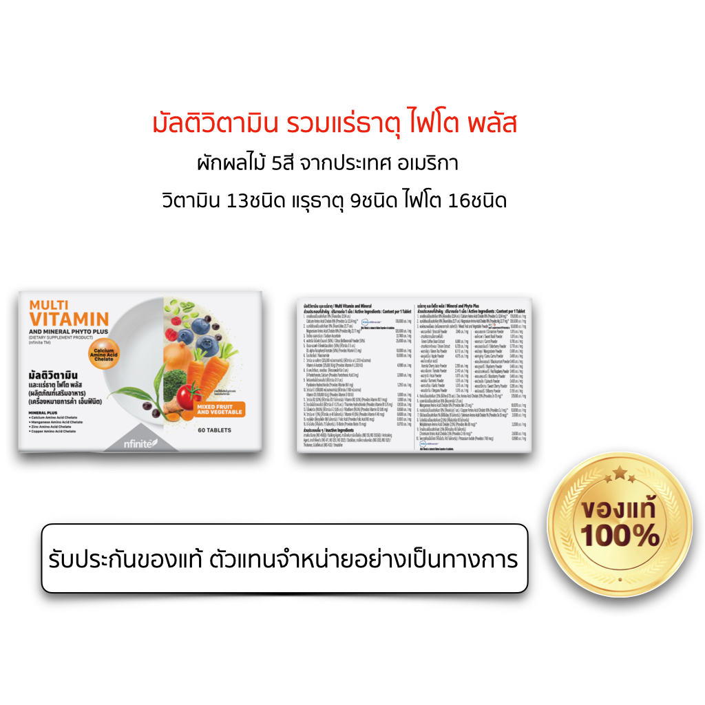 วิตามินรวม ไฟโตพลัส Multi Vitamin And Mineral Phyto Plus