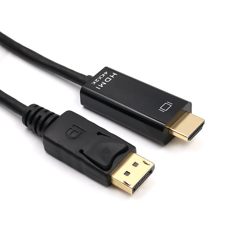 ใหม่ล่าสุด! ของแท้! 4K Display Port DP Male to HDMI Female Converter for HDTV 1.8M Black