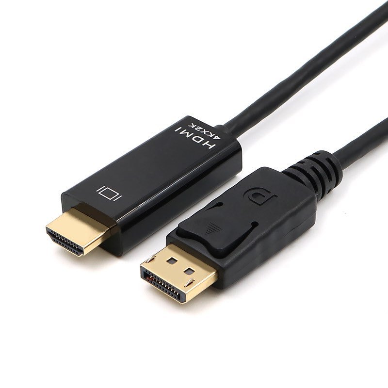 ใหม่ล่าสุด! ของแท้! 4K Display Port DP Male to HDMI Female Converter for HDTV 1.8M Black
