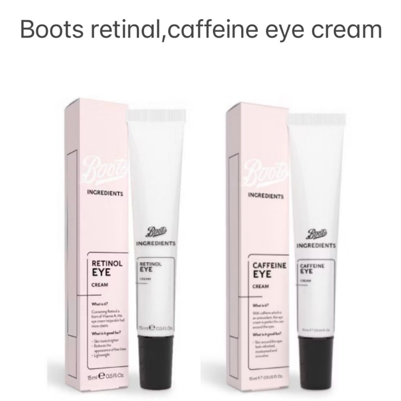 Boots Ingredients Retinal, Caffeine Eye-Cream 15g