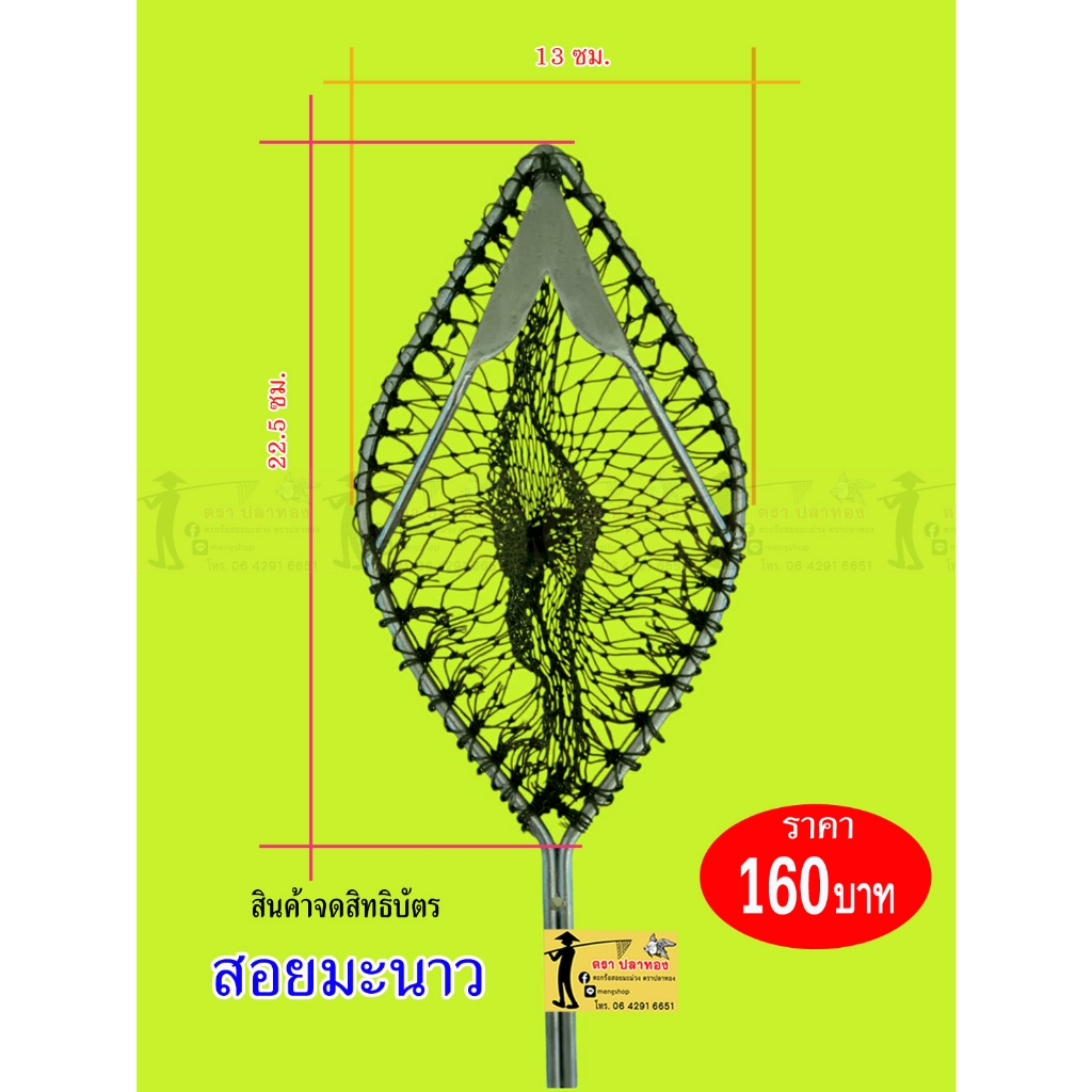 ตะกร้อสอยผลไม้ตราปลาทอง มะปราง มะยงชิด มะนาว(ถุงตาข่าย)