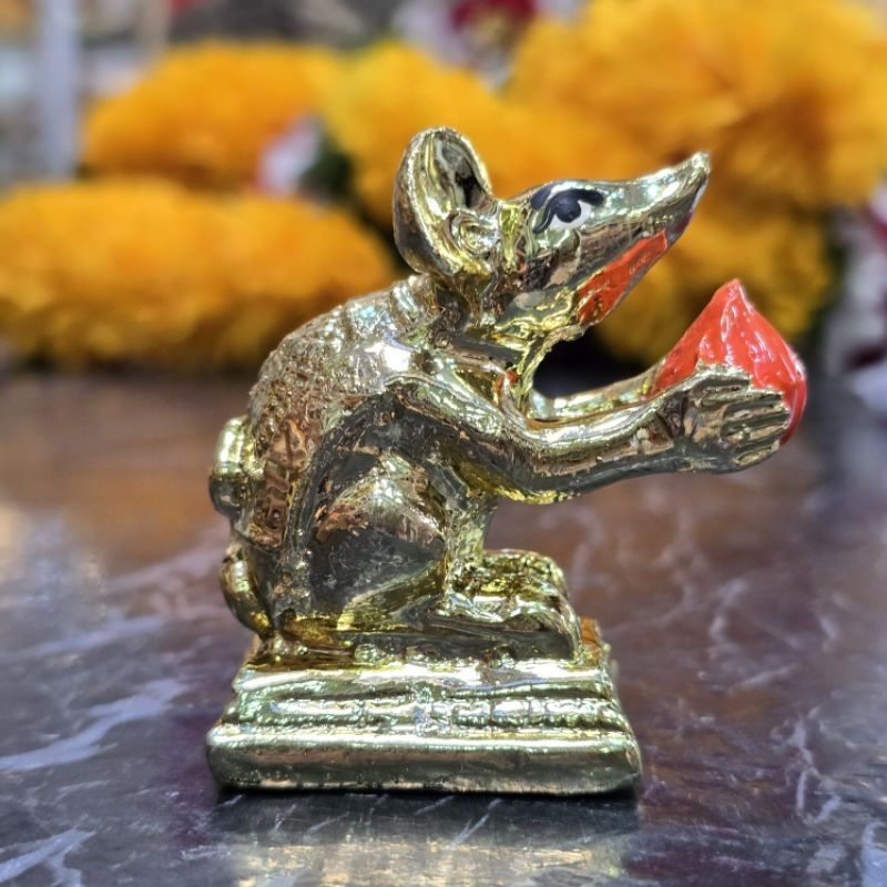 A&R Tewa Bucha หนูมุสิกะแบบอินเดีย_ตัวละ_ชุบหุ้มทอง_เล็ก - รูปที่ 3