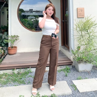 🌈SpinnyHouse🌈พร้อมส่ง กางเกงขายาว ขากระบอก 💝 มีไซส์ S-3XL ผ้าA80 ทรงสวย ใส่แล้วพรางหุ่น พร้อมส่ง รุ่น กางเกงa80