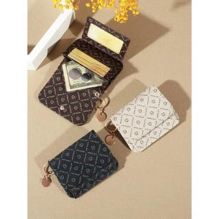 B-973🔥กระเป๋าสตางค์ใบสั้น หนัง Pu พกพาสะดวก ขนาดเล็กแบบพกพา พร้อมช่องใส่บัตร สีสดใส แฟชั่นสําหรับสตรี