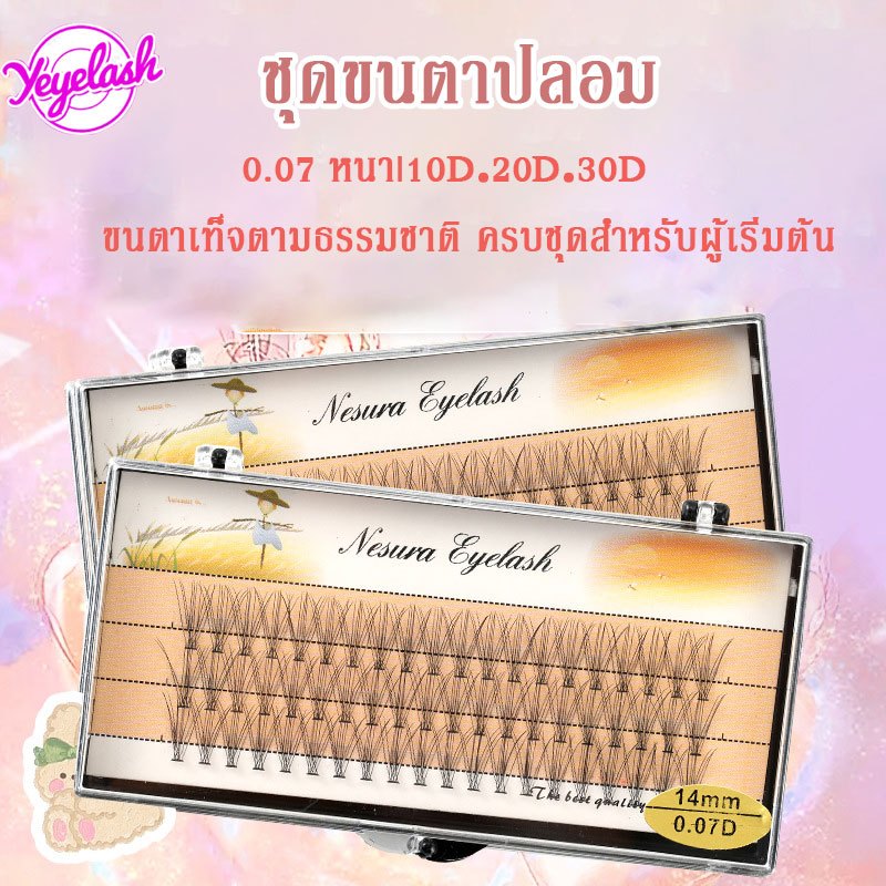 ขนตาปลอม ต่อขนตา เครื่องมือแต่งหน้าขนตาปลอม ขนตาเท็จธรรมชาติ เหมาะสำหรับผู้เริ่มต้นที่จะใช ต่อขนตาปลอม 10D/30D