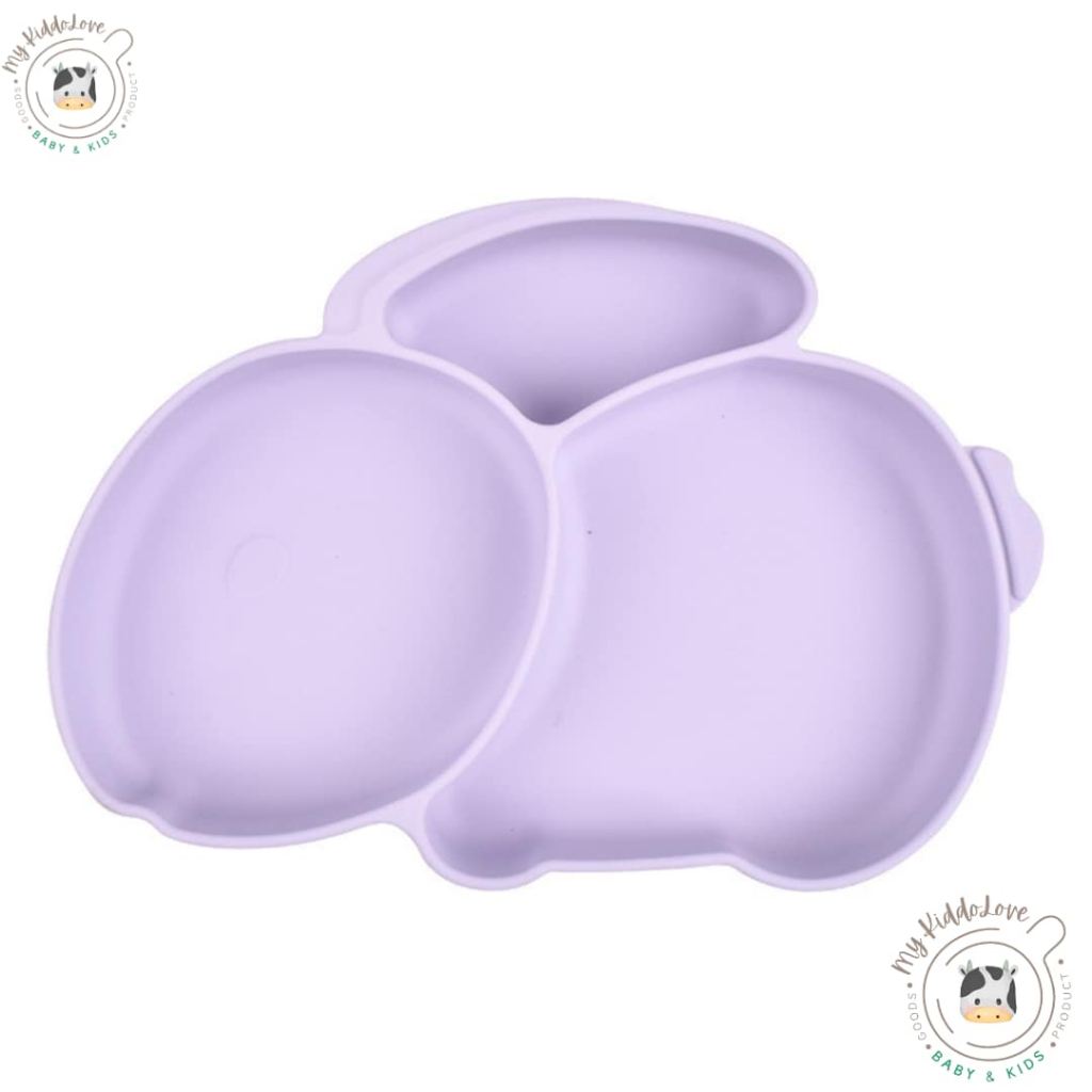 **ล้างสต๊อก** จานซิลิโคนเด็ก FoodGrade จานข้าวเด็ก จานดูดโต๊ะลายกระต่าย - รูปที่ 4