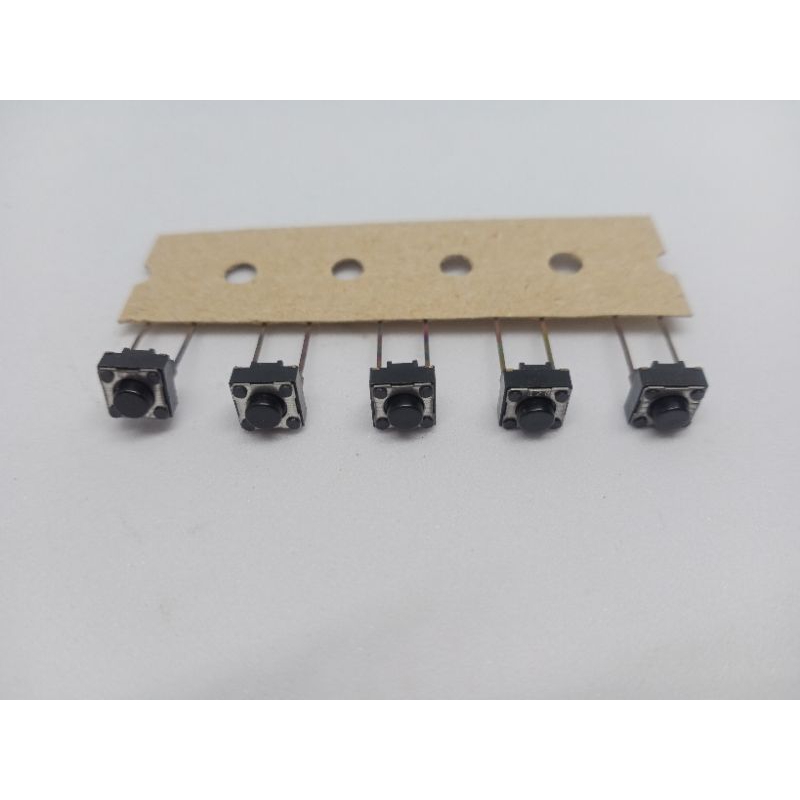 (แพ็ค 10 ชิ้น) ไมโครสวิตช์ กดติด-ปล่อยดับ 6×6×5mm แบบ2ขา Micro Switch button สินค้าใหม่พร้อมส่งในไทย