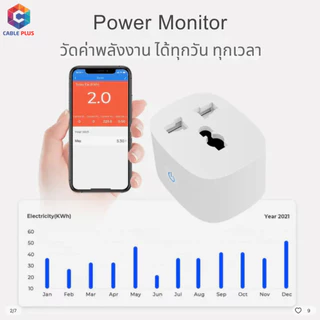 ปลั๊กไฟอัจฉริยะ Smart socket Tuya เชื่อมต่อผ่านwifiสั่งงานระยะไกลผ่านมือถือรองรับระบบ Google Home