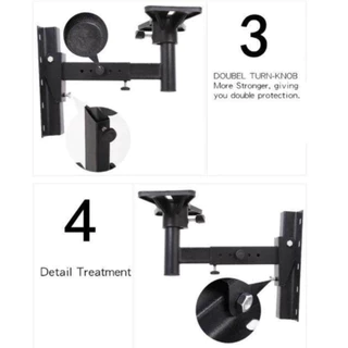 DECCON SB-001 (1คุ่/2 ชิ้น) ขาแขวนลำโพง รับน้ำหนัก 25KG ขายึดลำโพง ที่แขวนลำโพง ติดผนัง ลำโพงคาราโอเกะ ทรง SPS502 SB001