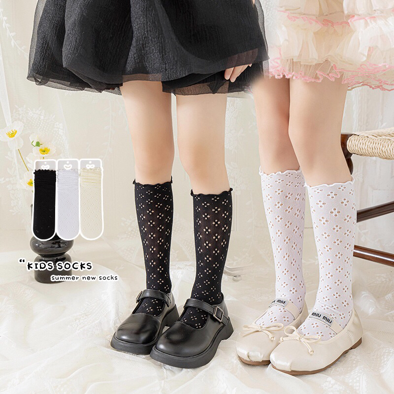 P02 ถุงเท้าลูกไม้เด็ก ถุงเท้าเด็ก พร้อมส่งในไทย
