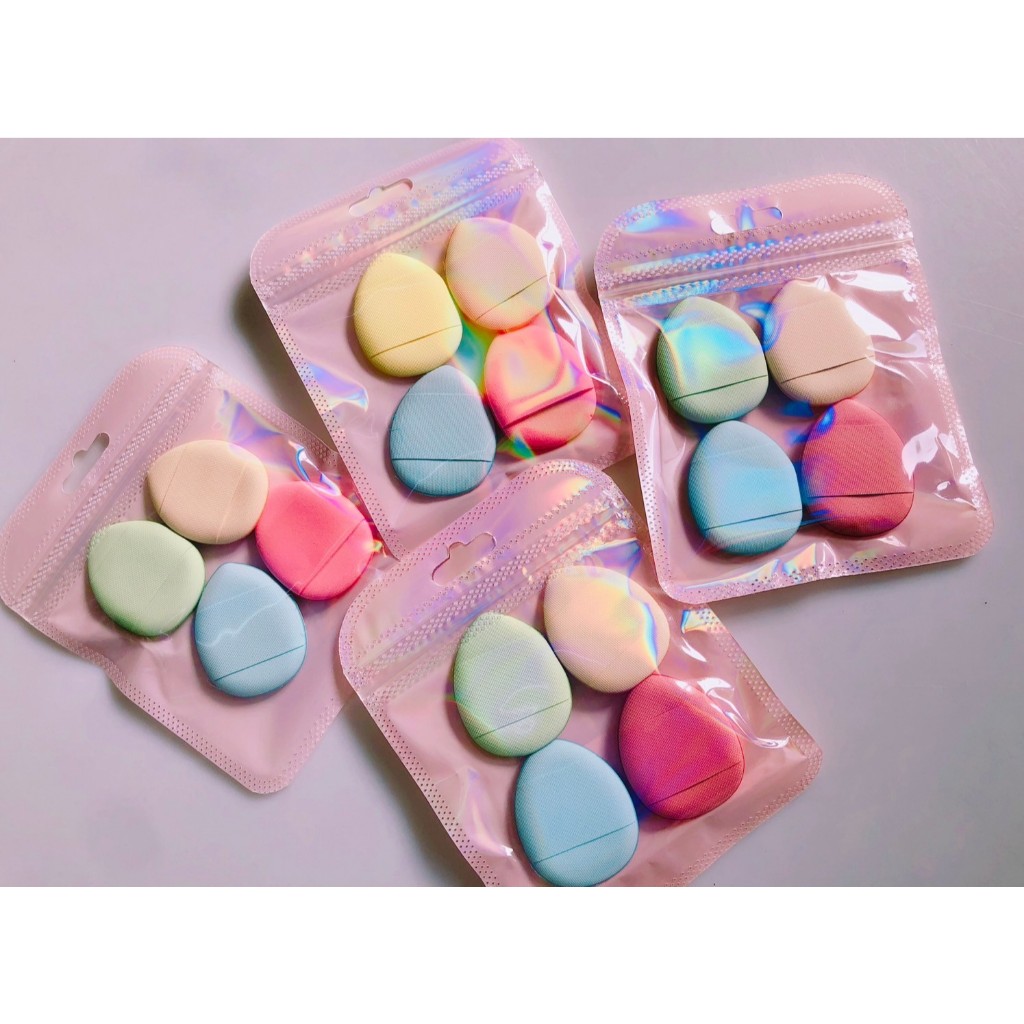 พัฟหยดน้ำมินิ 4ชิ้น คละสี พัฟคอลซิลเลอร์ NO.AGE-544 ราคา ถูกที่สุด ดีลบีเคเค แกลเลอรีภาพที่ 2