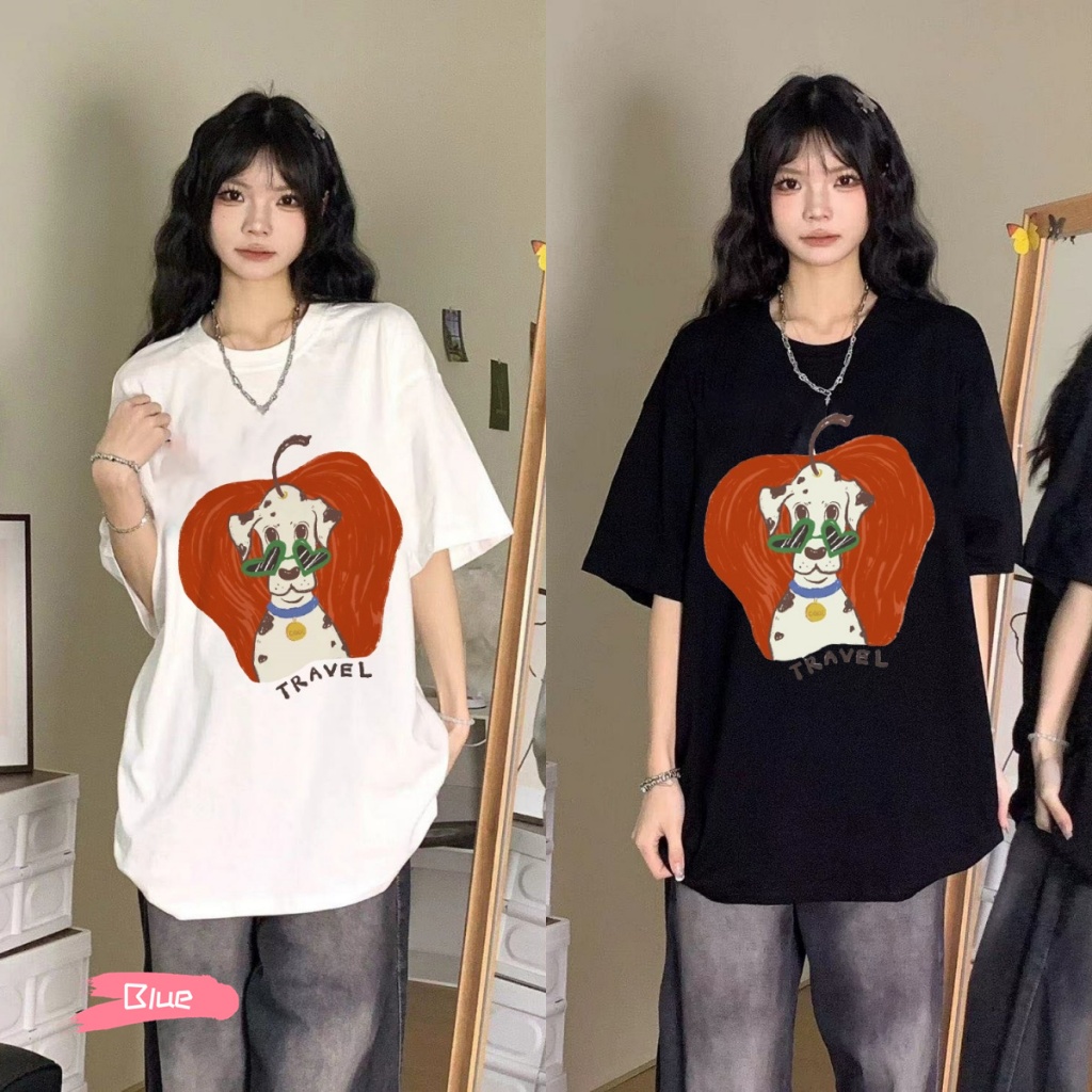 🎀OOTD🎀เสื้อยืด Apple Dog เรียบง่าย