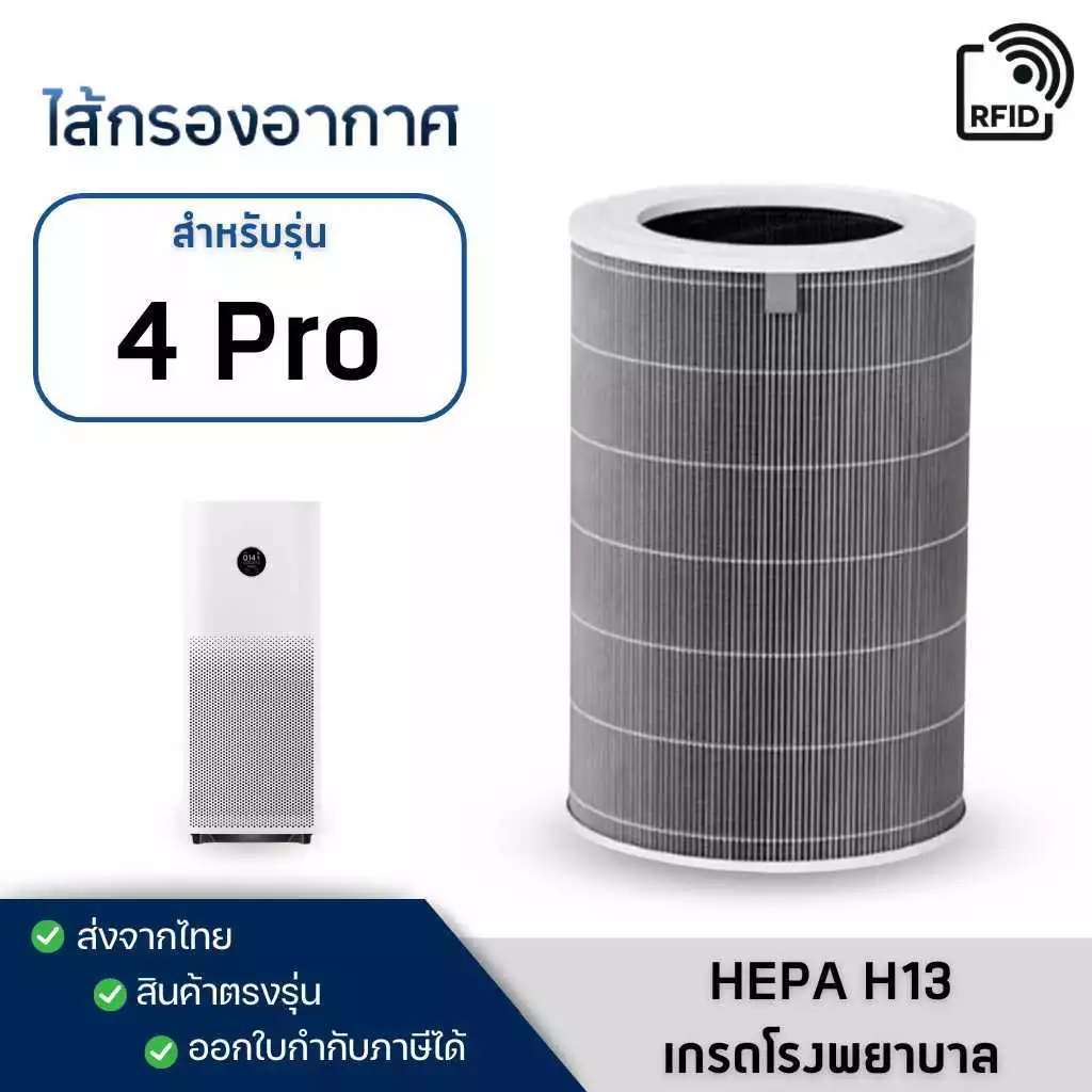 ไส้กรองอากาศ Xiaomi รุ่น 4 Pro (มี RFID) AC-M15- SC สำหรับ เครื่องฟอกอากาศ เสียวหมี่ Mi Air Purifier