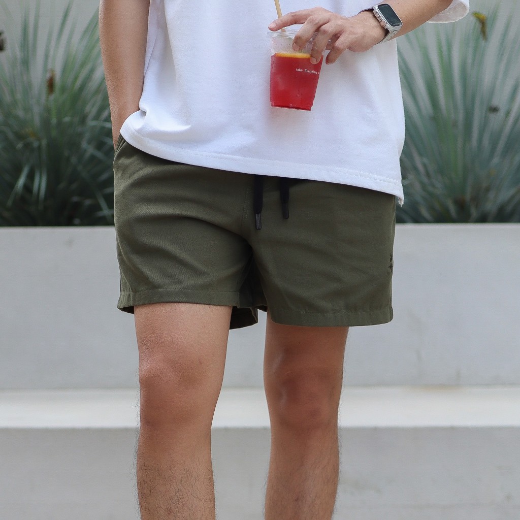 HIMSELF Just Shorts กางเกงขาสั้นเอวยางยืด ผ้าคอตตอนพรีเมี่ยม เนื้อสัมผัสดีใส่สบายไม่ร้อน มี 3 ไซซ์