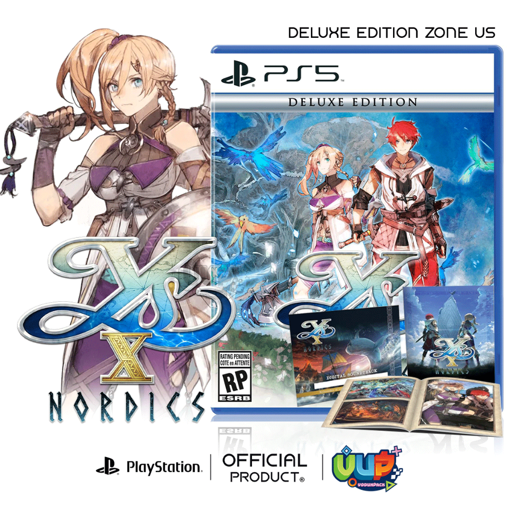 PS5 : YS X: Nordics - Deluxe Edition Zone US แผ่นเกม playstation 5 YS 10