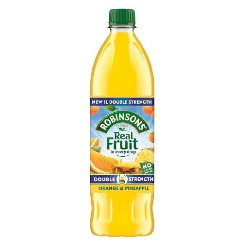 Robinsons Double Strength Orange and Pineapple 1L โรบินสันส์ ดับเบิ้ลสเตรงท์ น้ำผลไม้เข้มข้นรสส้มผสมสับปะรด 1ลิตร