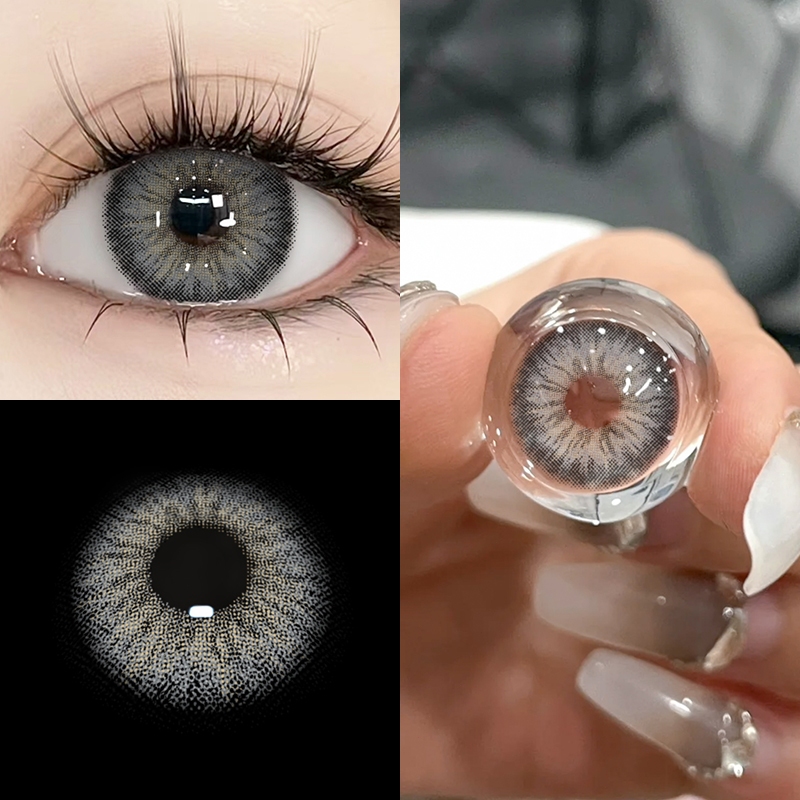 {COD}-Eyeshare Serbia คอนแทคเลนส์สีเทา/น้ำตาล/น้ำเงิน 1 คู่ คอนแทคเลนส์สีตาขนาดใหญ่ 14.5 มม. ใช้ได้หนึ่งปี จัดส่งฟรี