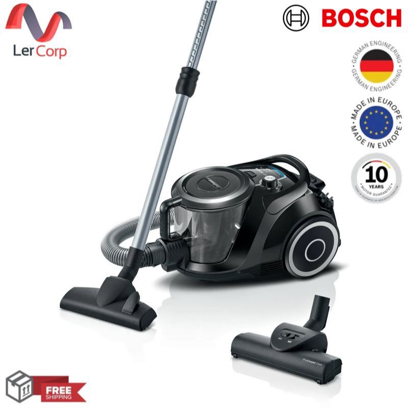 (BOSCH) เครื่องดูดฝุ่นคานิสเตอร์ แบบไร้ถุง สีดำ รุ่น BGS412234