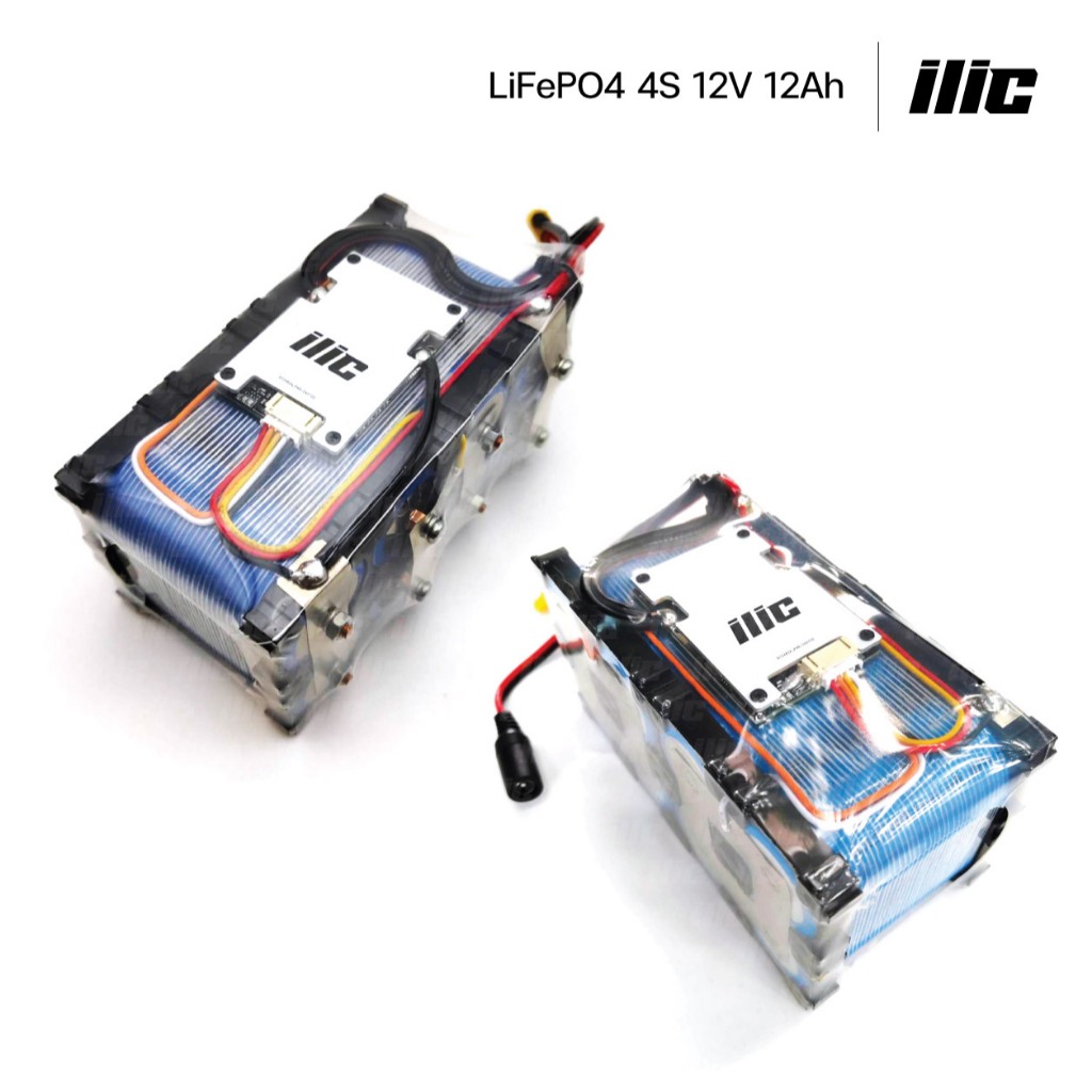 ilic แบตเตอรี่ลิเธียมฟอสเฟต LiFePO4 32650 4S 12V 12Ah ติดตั้ง BMS