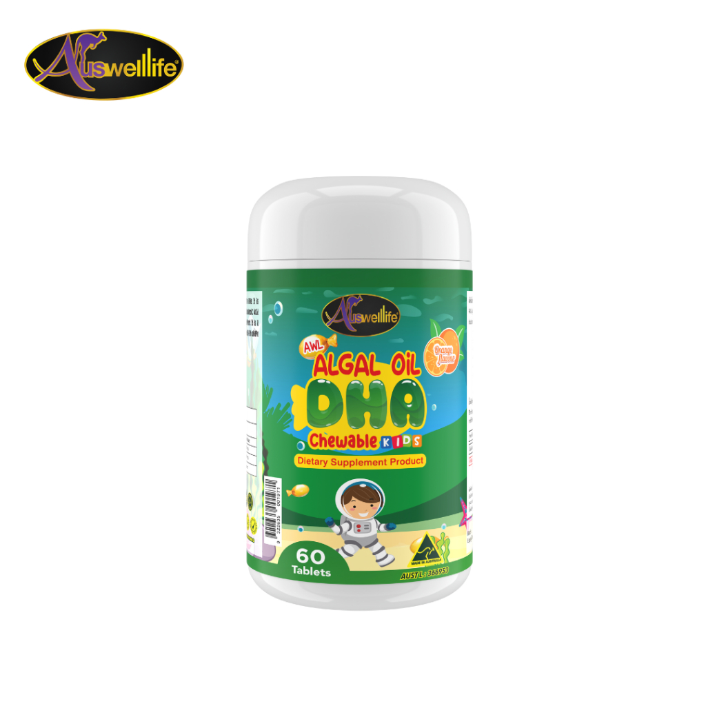 AWL Algal Oil DHA น้ำมันสาหร่าย DHA เสริมภูมิคุ้มกัน 60 แคปซูล 1 กระปุก ราคา 1,090 บาท (Auswelllife)