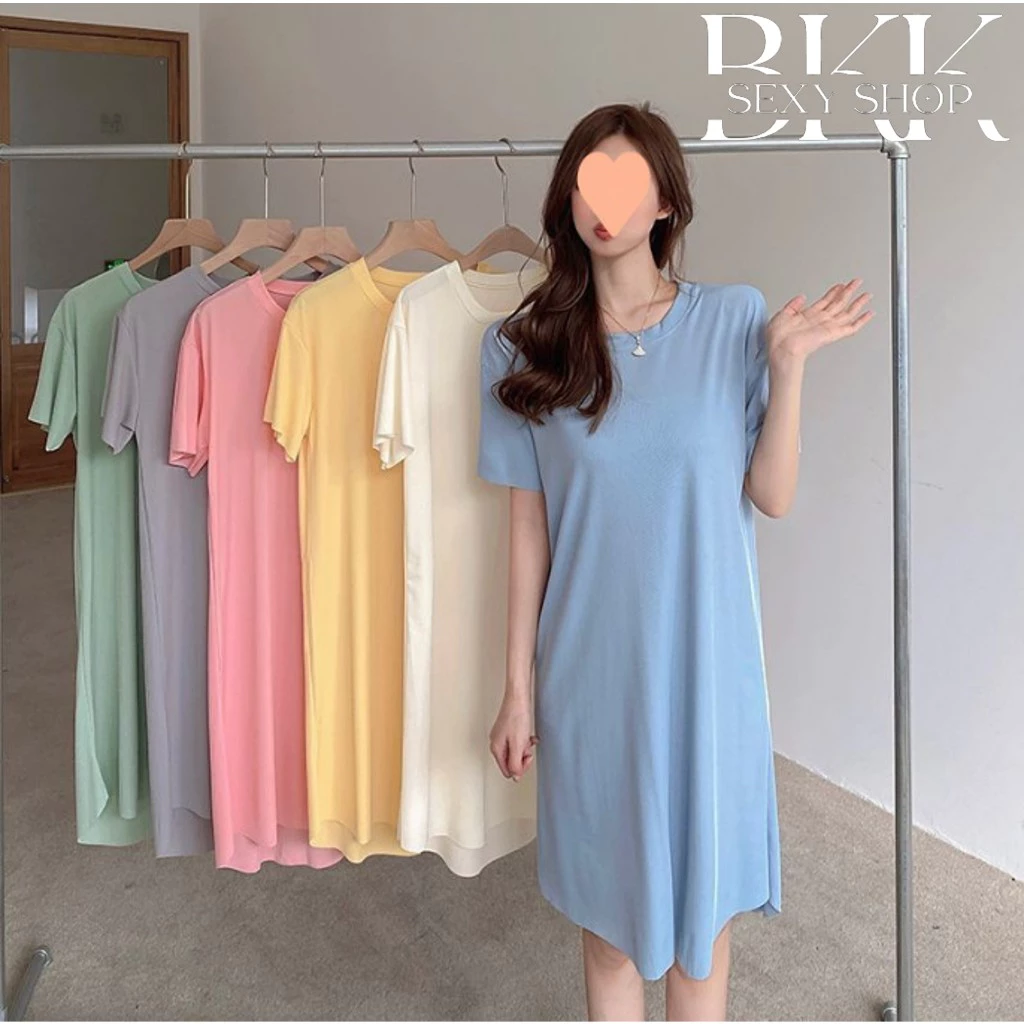 BKK SEXY ชุดกระโปรง ชุดใส่นอน ชุดนอนน่ารัก 🌈 ทรงโอเวอร์ไซส์ เนื้อผ้านุ่ม B-1011