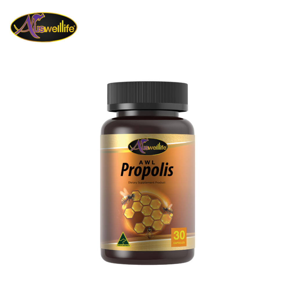 AWL Propolis โพรโพลิส ลดการระคายเคือง 30 แคปซูล 1 กระปุก ราคา 550 บาท (Auswelllife)