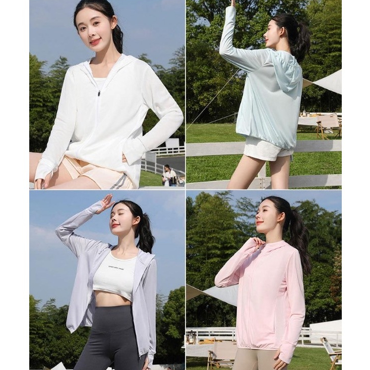 UV เสือกันแดด เสื้อกันแสงยูวี ผ้านิ่มบางใส่สบายไม่ร้อง ผ้านิ่มๆ ฮู้ดกันแดด กันยูวี UPF50+ ใส่แล้วไม่ดำไม่ร้อน