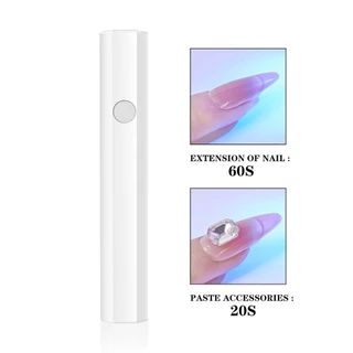 Nawoelite UV LEDโคมไฟเป่าเล็บ แบบพกพา ขนาดเล็ก ชาร์จ อบเล็บ PVC เครื่องมือทำเล็บ