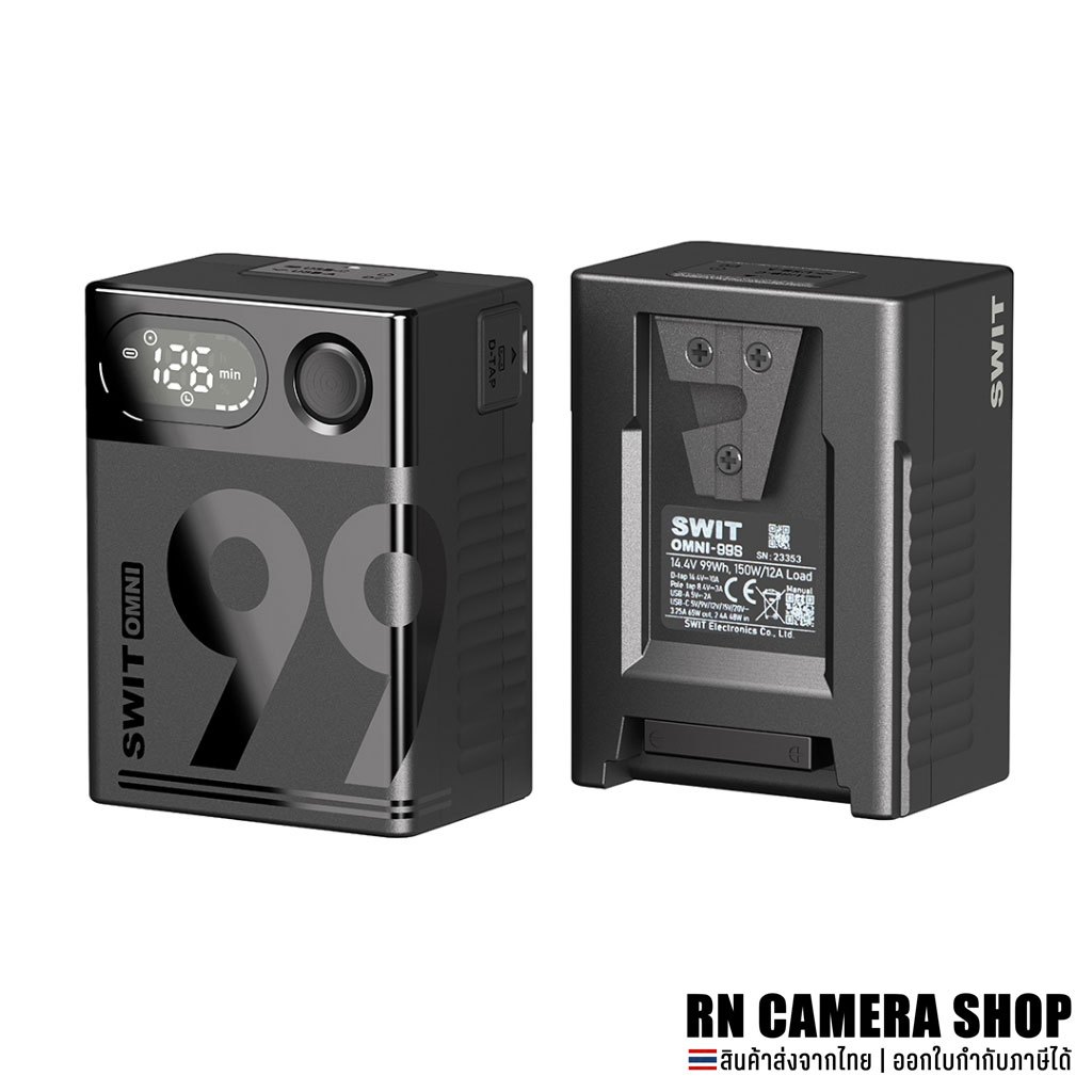 SWIT OMNI-99S 99Wh USB-C Info Pocket V-mount Battery รับประกันศูนย์ไทย 2 ปี