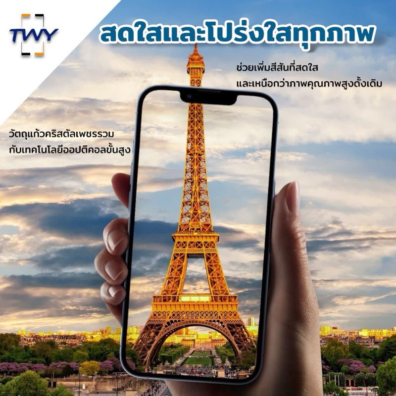 TWY ฟิล์มเลนส์กล้อง กระจก แบบเพชร Z for iphone 11 pro max 12 pro max 13 pro max mini - รูปที่ 3