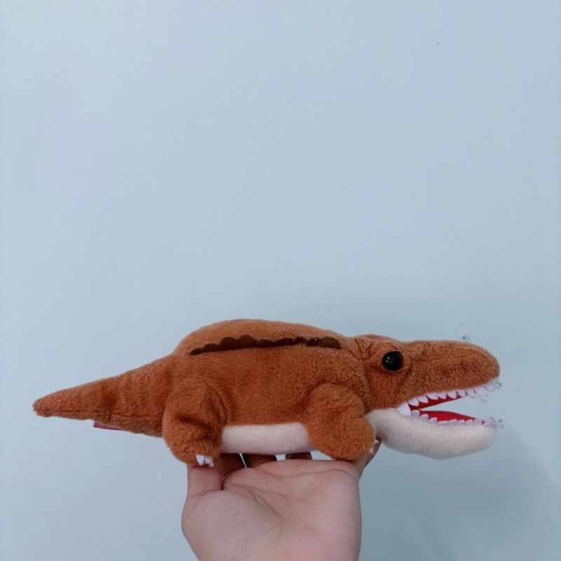 ตุ๊กตาจระเข้ สีน้ำตาล ตุ๊กตาสัตว์เหมื่อนจริง / Crocodile Plush Toy / Amufun