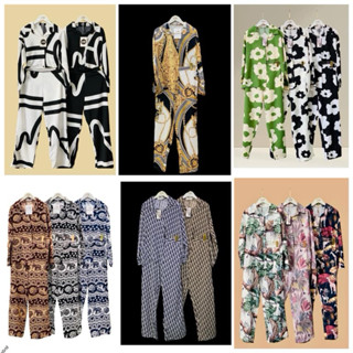 Set เชิ้ตขายาว ป้าย Lalune ลายสวย ทรงสวยจ้า งานพิมพ์ลายดิจิต…