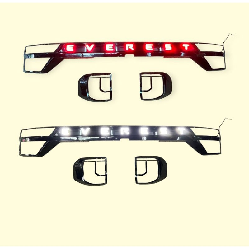 คิ้วฝากระโปรงท้ายมีไฟ Everest 2022 2023 2024 มาพร้อม ครอบไฟท้าย 2 ชิ้น สีดำเงา - รูปที่ 2