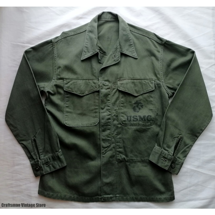 🔥Rare Item ของต้องมี, เสื้อทหารนาวิกโยธินสหรัฐ USMC P56 Utility Shirt (อก 21.5")🔥