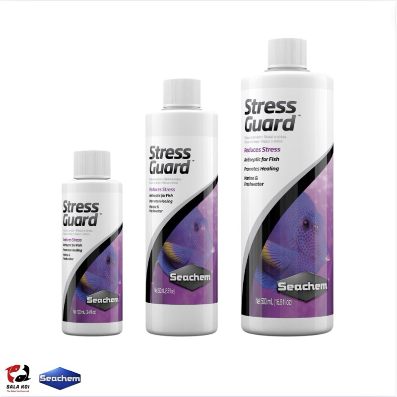 Seachem StressGuard™ สารฆ่าเชื้อโรคสำหรับปลา ลดอาการเครียดระหว่างเดินทาง เปลี่ยนตู้ แผลหายเร็ว หรือก