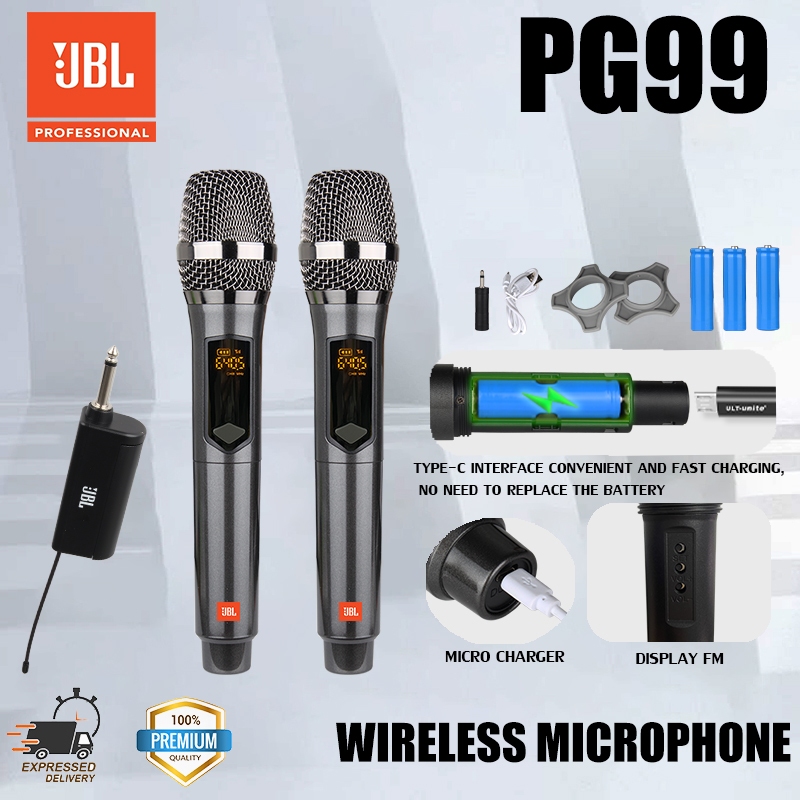 JBL PG99 โครโฟนไร้สายระดับมืออาชีพระบบไมโครโฟนไร้สายสองช่องพร้อมตัวรับสัญญาณ, อินเทอร์เฟซไมโครโฟนสำหรับการประชุม
