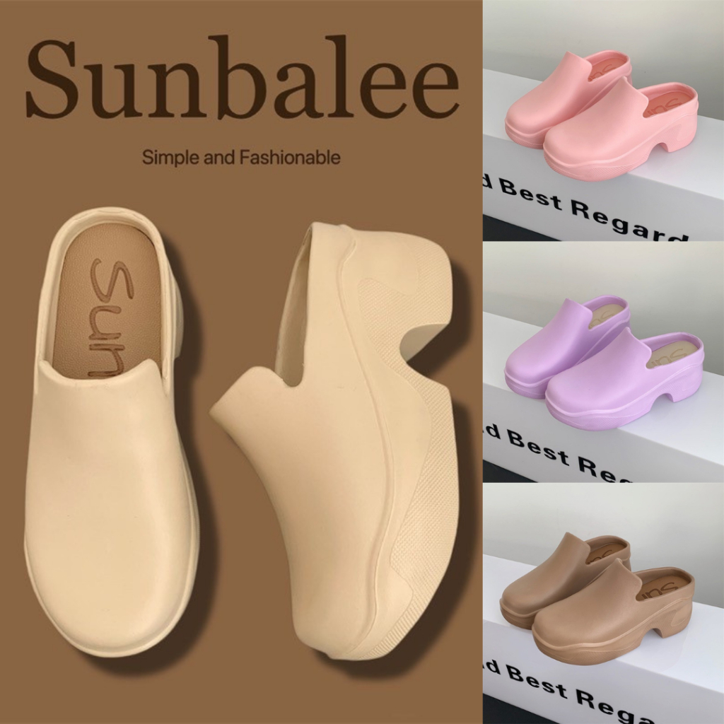 รองเท้าหัวโต รองเท้าสุภาพ สีพื้น สีพาสเทล สินค้าพร้อมส่งจากไทย พื้นหนาเสริมส้น สำหรับใส่ทำงาน ใส่เที่ยว SUN-G15