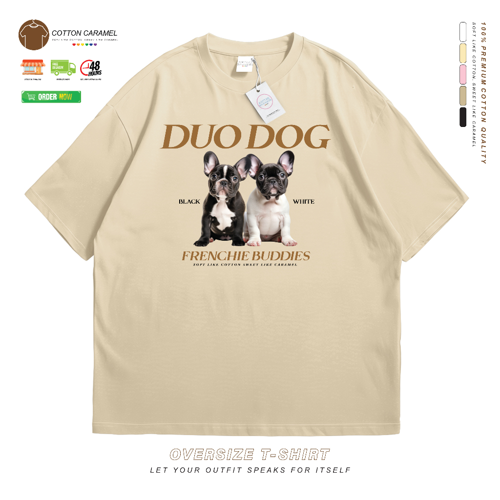 เสื้อยืดโอเวอร์ไซต์ Oversize แนวเกาหลี ลายน่ารัก มีบริการเก็บเงินปลายทาง (C-013)