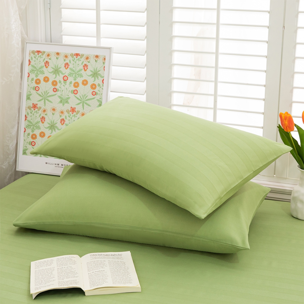 ปลอกหมอน satin ปลอกหมอนกันไรฝุ่น กันเลอะ 19 x 29 นิ้ว ( 48 x 74cm)